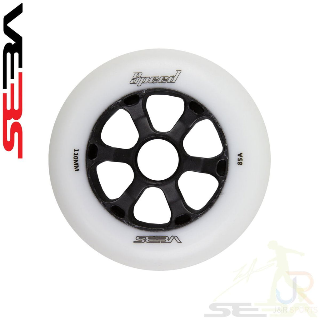 Seba Speed Wheels - White Black - 125mm (Set of 4)