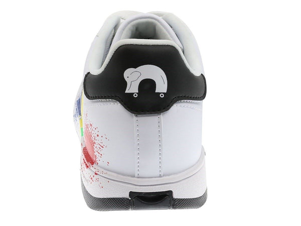 Breezy Rollers Shoes With Wheels - Splatter - White / Black / Multicoloured - Skatewarehouse.co.uk