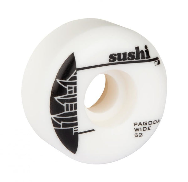 Sushi Skateboard Wheels Pagoda Wide - White - Skatewarehouse.co.uk