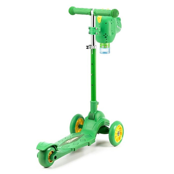 Xootz Dinosaur Bubble Go Scooter - Green