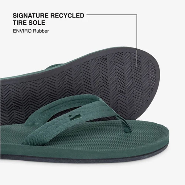 Indosole - Mens Flip Flops - Easy Living - Leaf Shoes