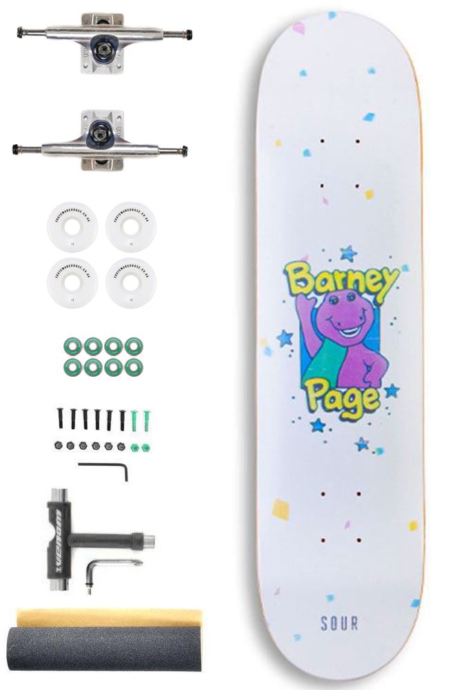Sour Solution Barney And Friends Pro Custom Complete Pro Skateboard Kit - 8.25" - Skatewarehouse.co.uk
