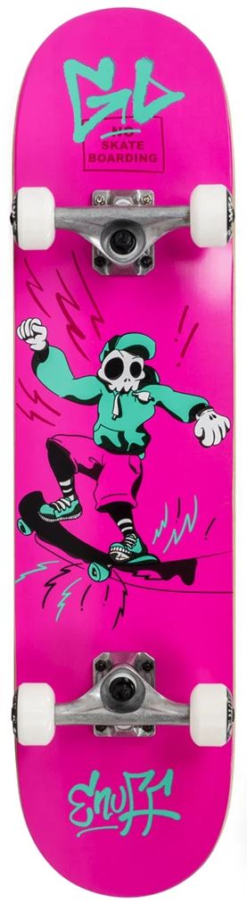 Enuff Skully Junior Kids Pink Complete Skateboard - 7.25