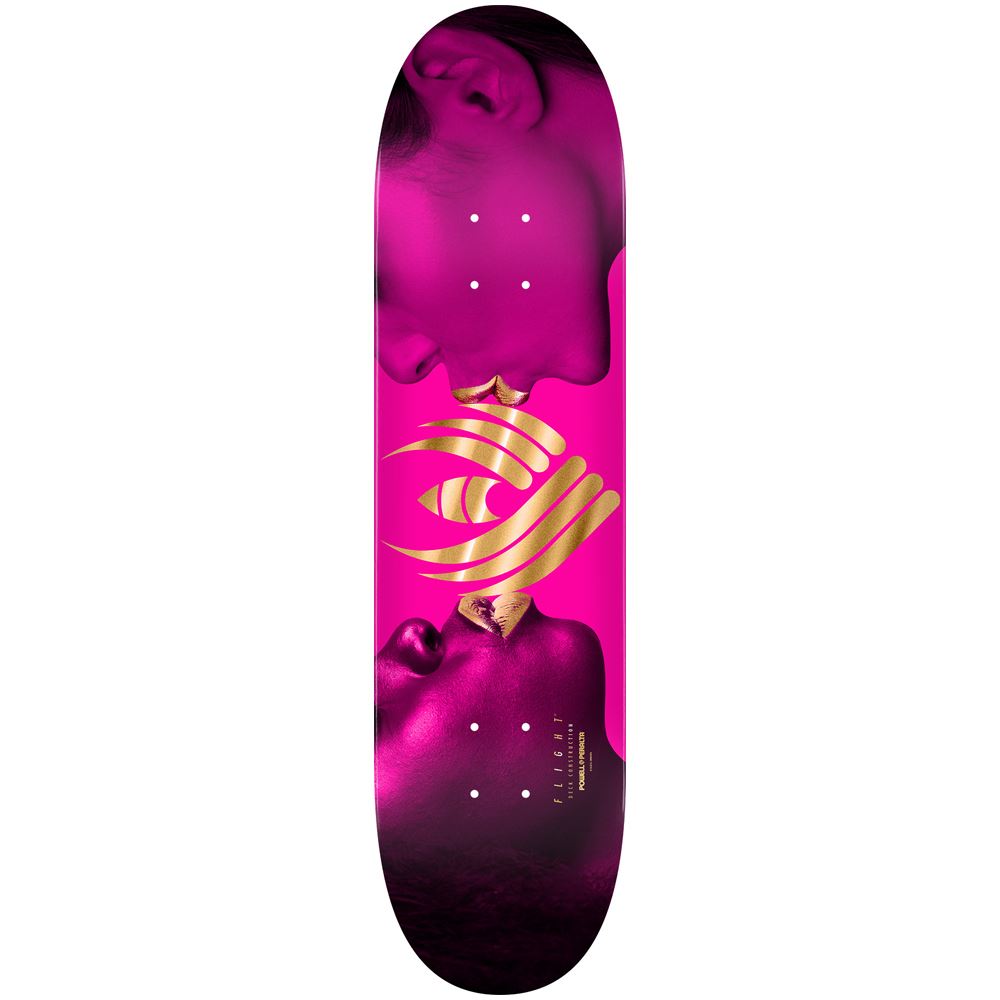 Powell Peralta KISS Flight • Pink / Gold Foil Skateboard Deck - 8.25" - Skatewarehouse.co.uk