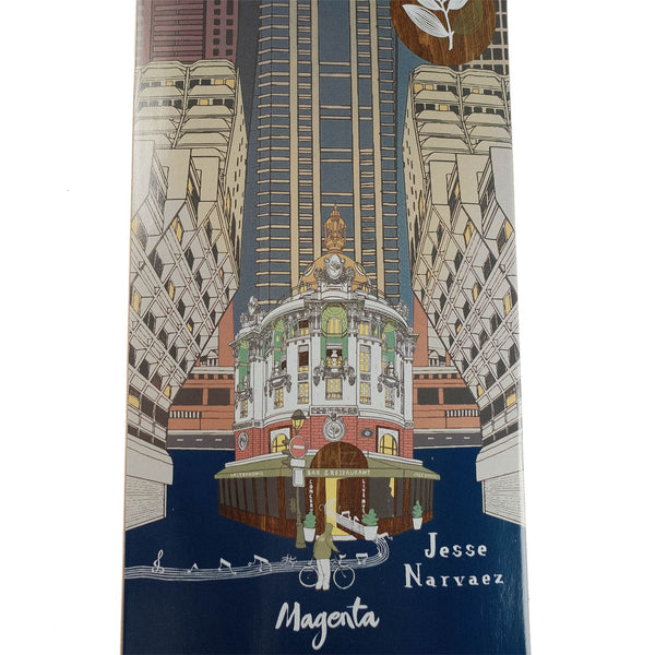 Magenta Jesse Narvaez City Jazz Board Skateboard Deck - 8.4