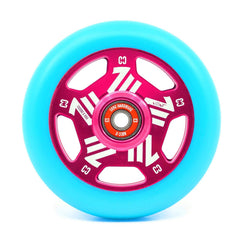 CORE Vent Hollow Scooter 110mm - Teal / Pink Scooter Wheels