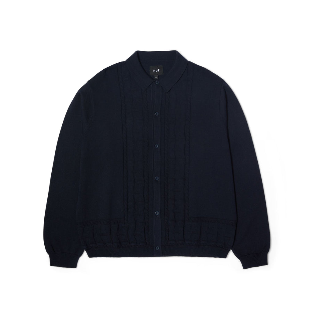 HUF Towner L / S Knit Top (Navy) T-Shirt - XL