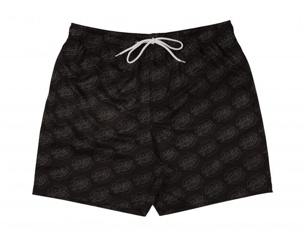 Santa Cruz Shorts Broken Dot Swim Short - Black - Skatewarehouse.co.uk