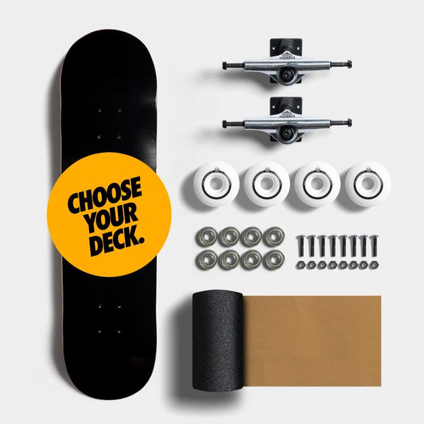 Sushi Truck Undercarriage Set 5.25 Silv / Blk - Abec 3 - 53mm Complete Skateboard