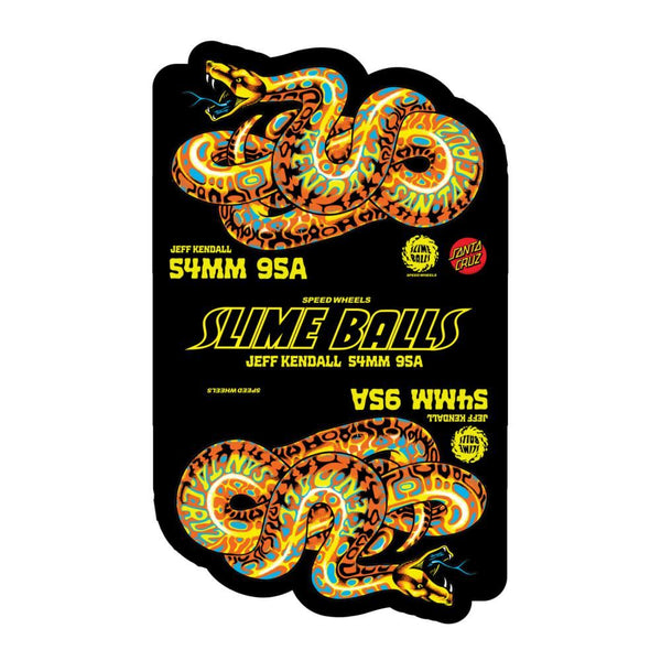 Slime Balls Skateboard Wheels Jeff Kendall Snake Hardline 95 - Pink - Skatewarehouse.co.uk