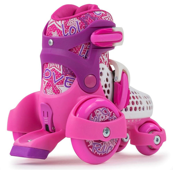 SFR Stomper Adjustable Quad Skates - Pink / White - Skatewarehouse.co.uk