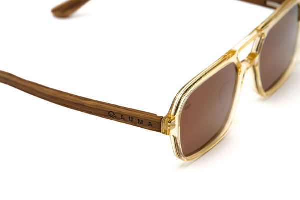 Luma Bantham Recycled Sunglasses - Amber - Skatewarehouse.co.uk