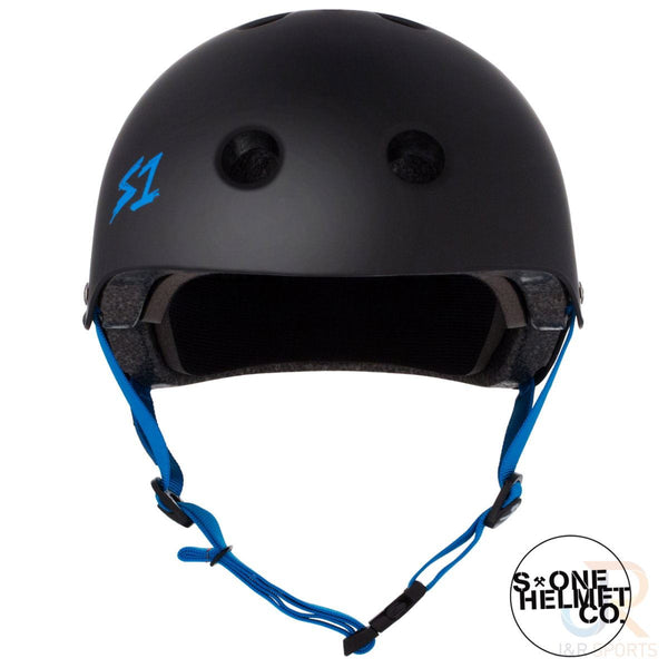 S1 Lifer Helmets - Black Matt inc Cyan Strap