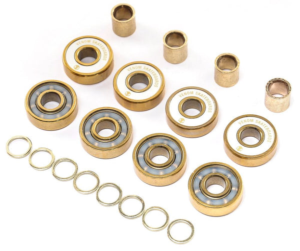 Venom Precision Gold Skateboard Bearings - Skate Rated - Skatewarehouse.co.uk