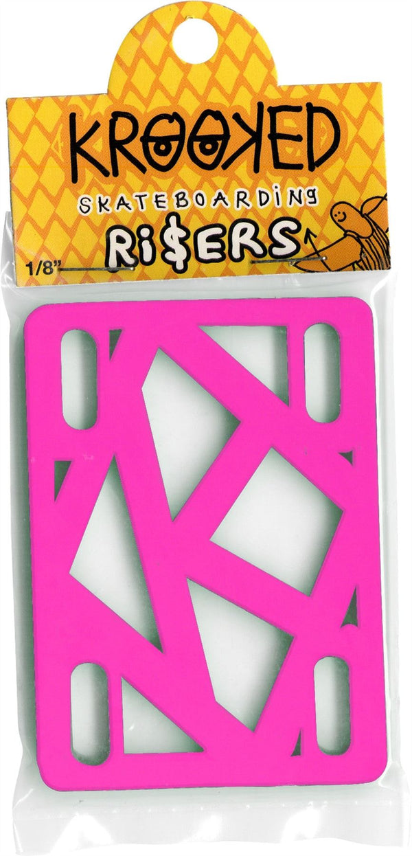 Krooked Kr Risers 1 / 8 Hot Pink Skateboard Hardware - 01-Aug
