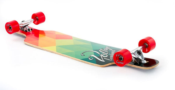 Voltage DT Red / Green Complete Longboard - 39.0