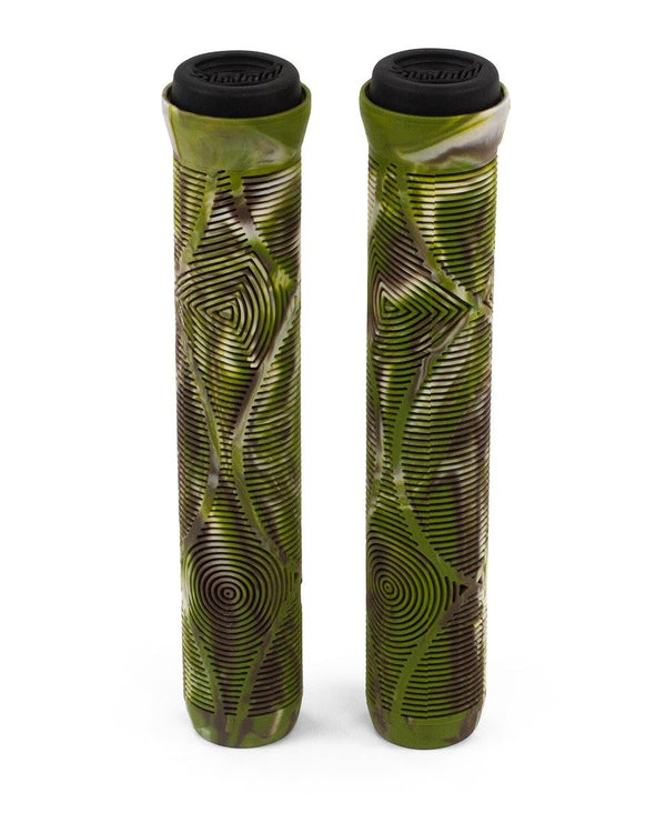 Slamm Scooter Team Swirl Bar Grips - Jungle - 165mm - Skatewarehouse.co.uk