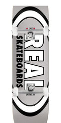 Real Team Classic Oval - True Mid (Grey) x Venom Custom Complete Skateboard - 7.75"