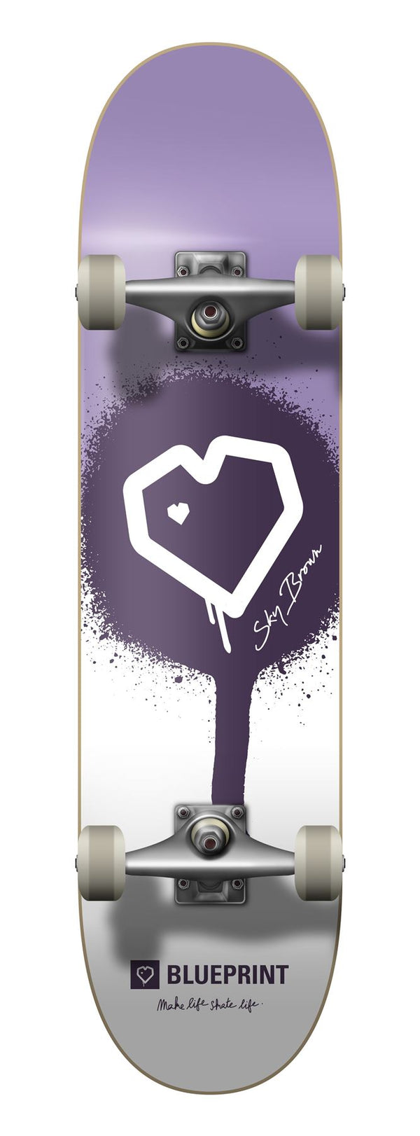Blueprint x Sky Brown x MLSL Collab Guest Purple Complete Skateboard - 7.75