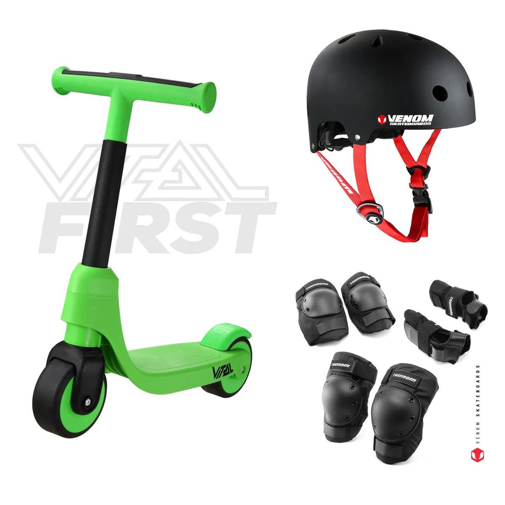Vital First Scooter - Scooters - First Green / Black Bundle