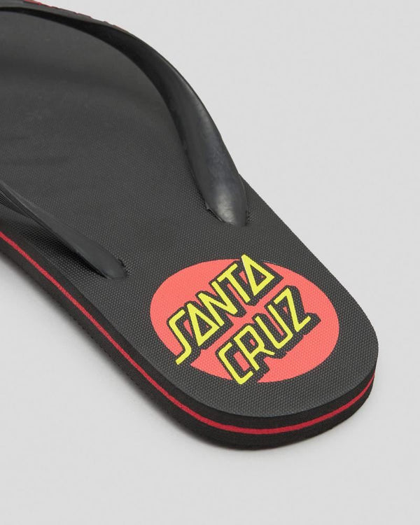 Santa Cruz Thong Classic Dot - Black - Skatewarehouse.co.uk