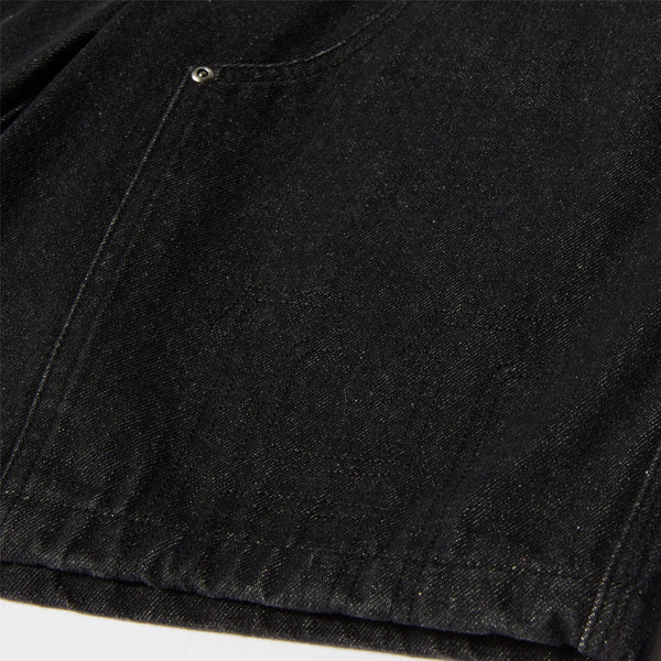 HUF Classic H Double Knee Denim Short (Black Denim)
