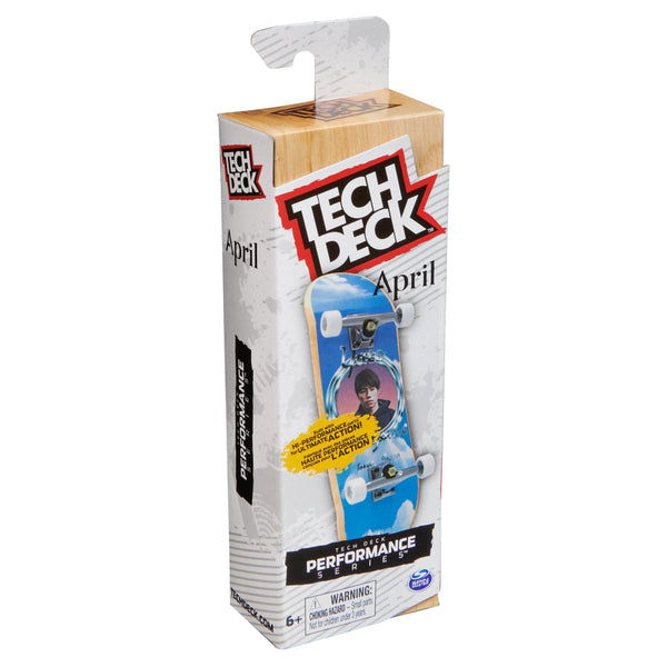 Tech Deck Performance Series Real Wood Finger Skateboard - April - Skatewarehouse.co.uk