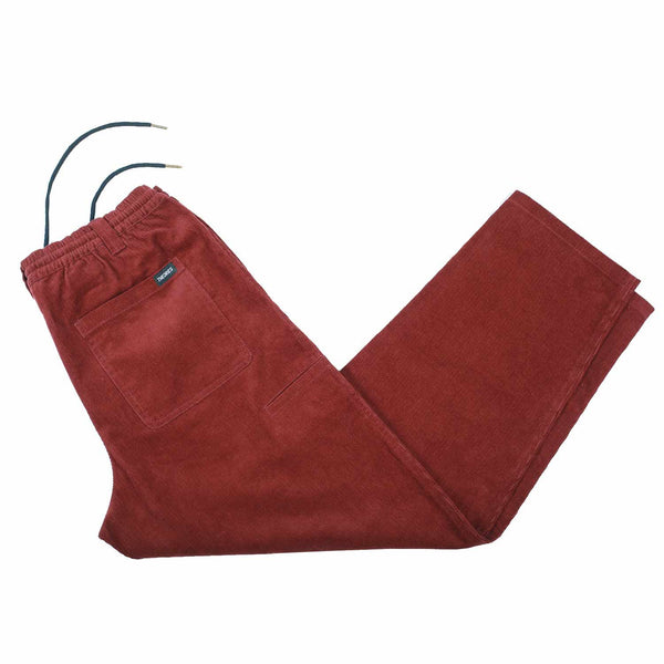 Theories Of Atlantis Stamp Lounge Pants Corduroy Burgundy - Skatewarehouse.co.uk