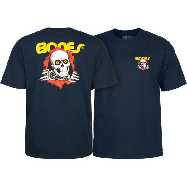 Powell Peralta Ripper Tee Navy - Skatewarehouse.co.uk