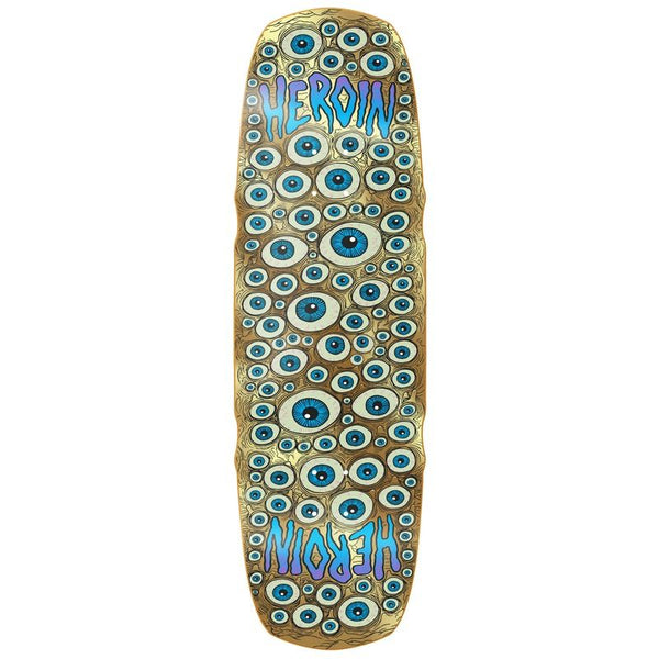Heroin Seeing Double Mutated Gold Skateboard Deck - 9.5