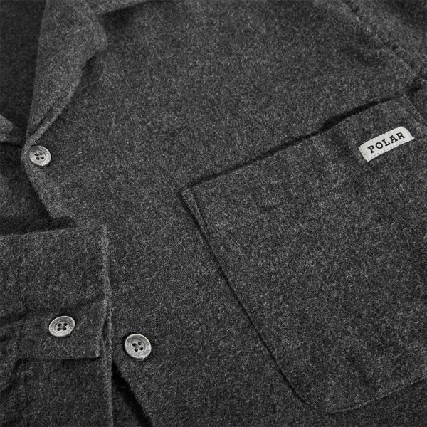 Polar Skate Co Tony LS Shirt | Flannel (Dark Grey) - S