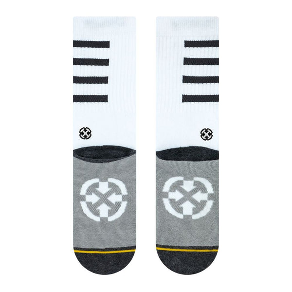Merge4 Training White Classic Crew Socks - Skatewarehouse.co.uk
