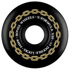 BONES X-Formula 56mm V7 Double Locks X99 Black (Spring '26) Skateboard Wheels