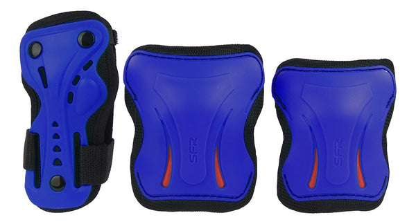 SFR Essentials Triple Pad Set - Blue - Skatewarehouse.co.uk