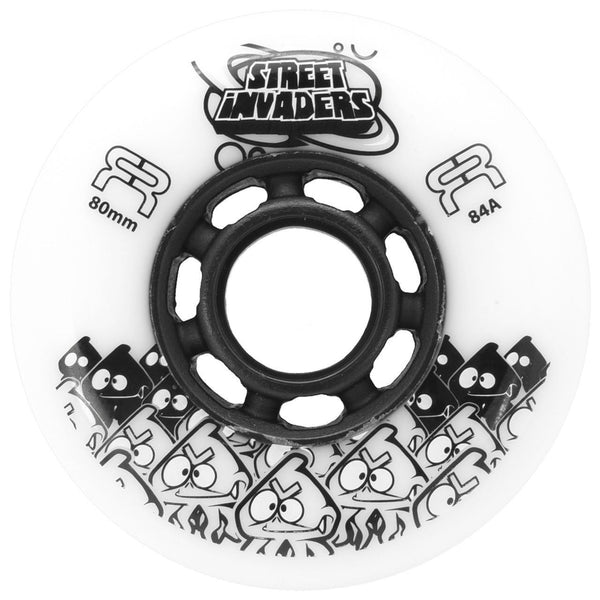 Fr Street Invaders Wheel (Set of 4 Wheels) - White - 72Mm/84A - Skatewarehouse.co.uk