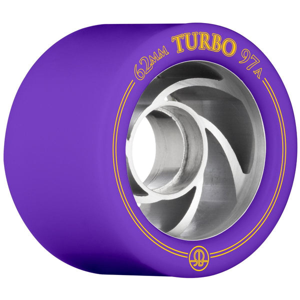 Rollerbones - Turbo Alu Hub Purple (8) - / 97a Skateboard Wheels - 62mm