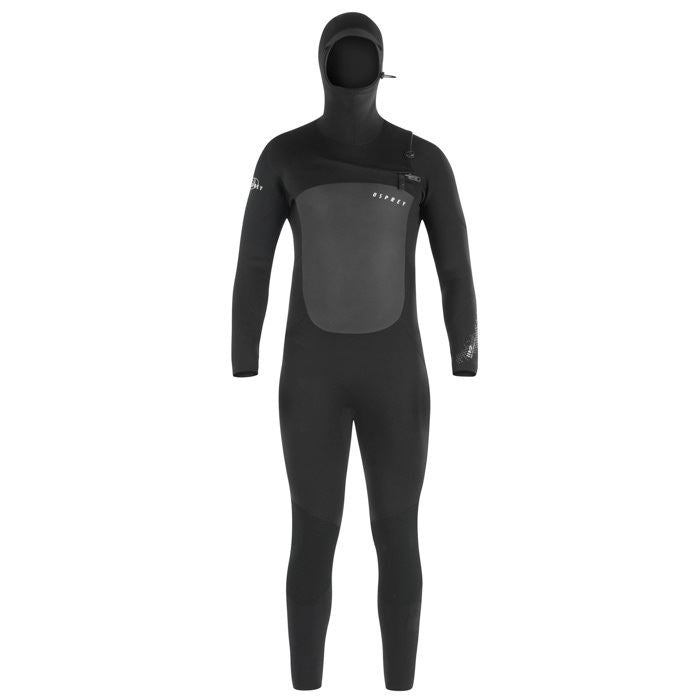 Osprey Zero Mens Full Length Hooded Wetsuit 5mm - Black