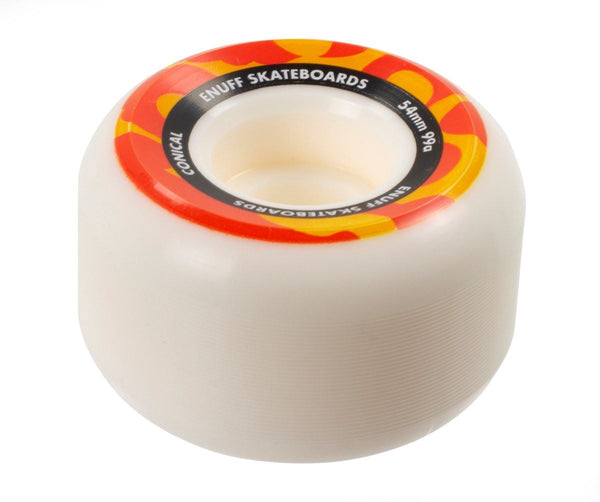 Enuff Conical Wheels - White / Orange - Skatewarehouse.co.uk