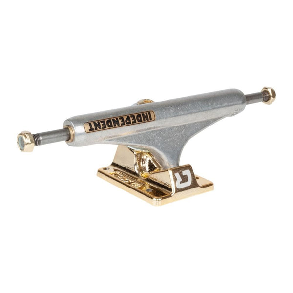 Indy Stage 11 Skateboard Trucks Carlos Ribeiro 139 Mid Silver / Gold - 139 - Skatewarehouse.co.uk