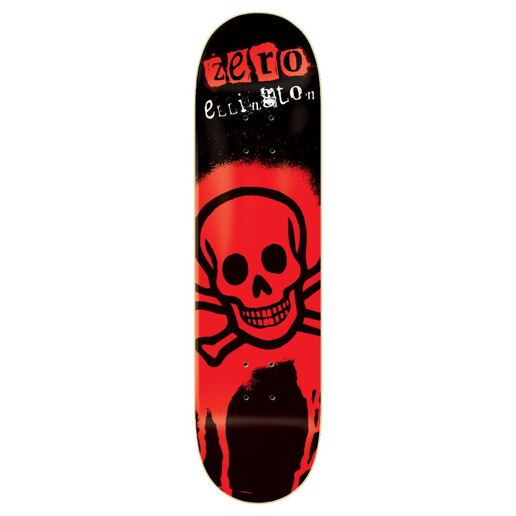 Zero Skull Stencil 30 yr Reissue Erik Ellington Skateboard Deck - 8.25"