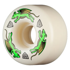 Powell-Peralta Dragon Formula • Nano Rat • x 34mm • 88A • AV4 • Off White / Green Skateboard Wheels - 52mm