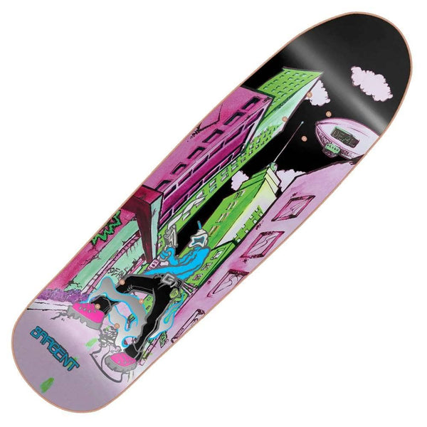 New Deal Sargent Invader Slick Neon Skateboard Deck - 9.3