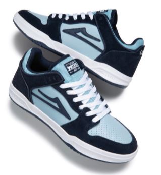 Lakai Telford Low Skate Shoes - Navy - Skatewarehouse.co.uk