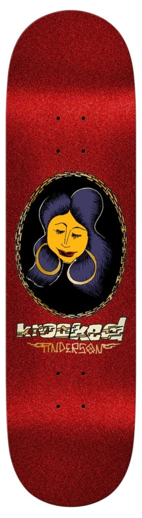Krooked Manderson Chain Frame 8.38 - Dbx (Red) Skateboard Deck - 8.375"