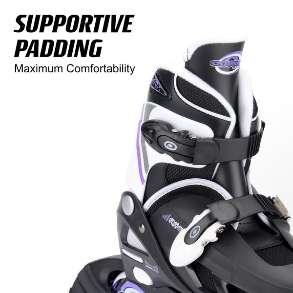 Osprey Adjustable Inline Skate - Purple - Skatewarehouse.co.uk