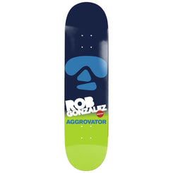 Popwar Rob Gonzalez Aggrovator Cyan Skateboard Deck - 7.75"