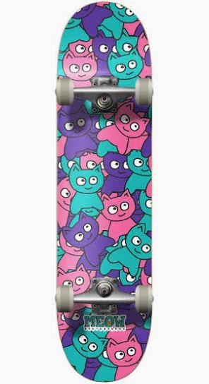 Meow Sticker Pile Classic Complete Skateboard - 7.75
