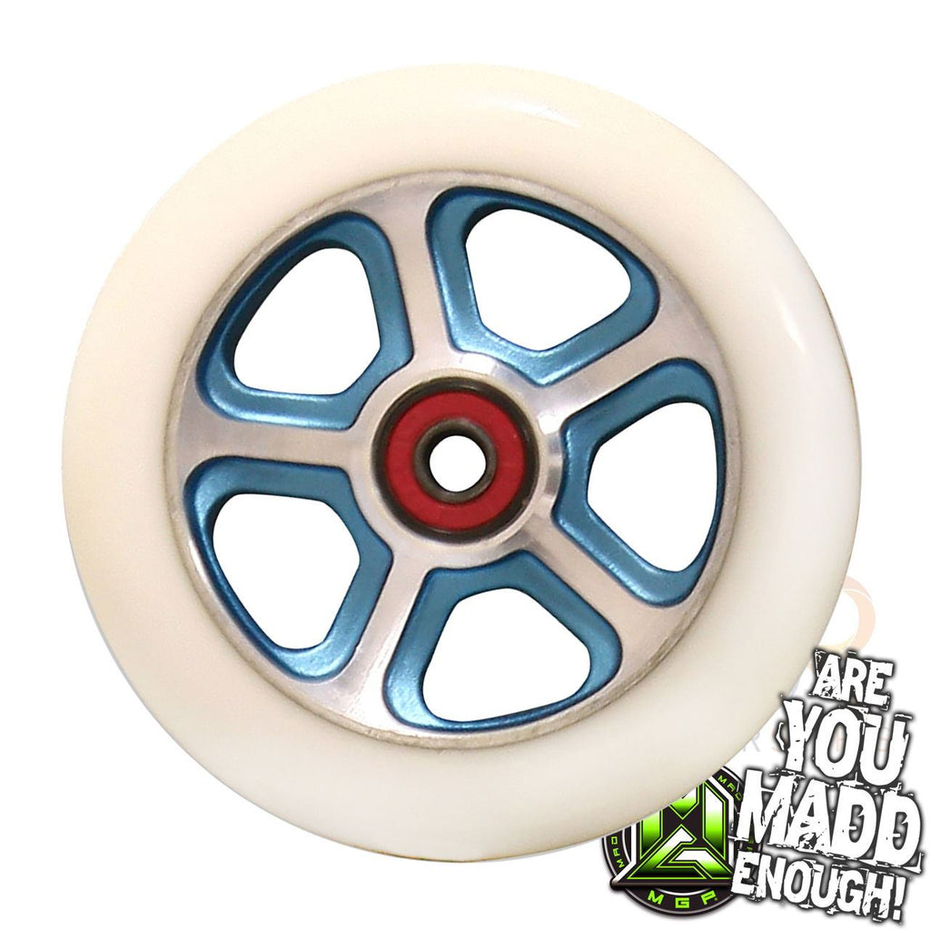 Madd Gear Mgp Cf "Filth" Wheels 110Mm Inc Bearings - Blue/White - Skatewarehouse.co.uk