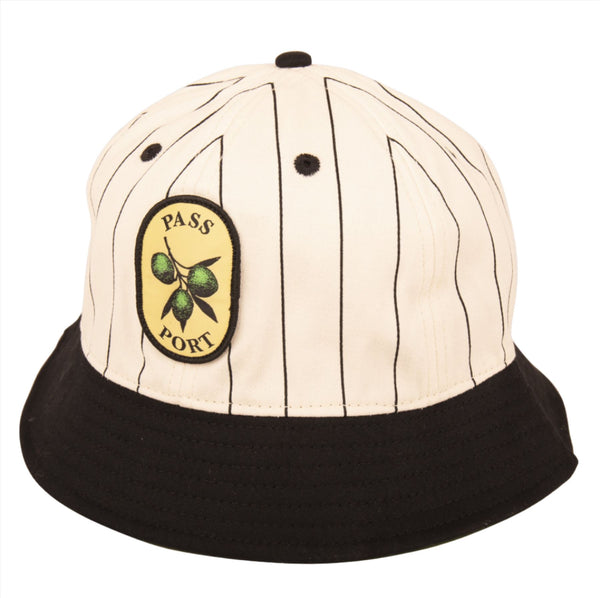 Pass~Port Olive Stripe 6 Panel Bucket Cap (Black) - M