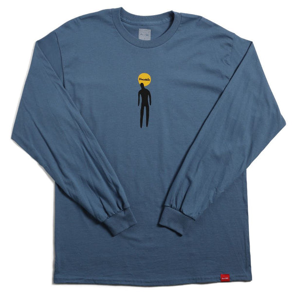 Chocolate McFetridge Drips Long Sleeve Tee Blue - Skatewarehouse.co.uk